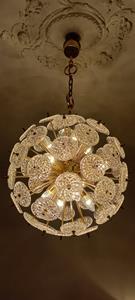 Whoppah Val Saint Lambert glass chandelier Brass/Glass - Tweedehands