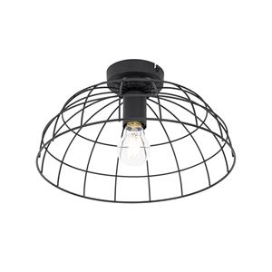 QAZQA Industriële plafondlamp zwart 35 cm - Hanze