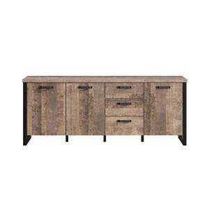 Home affaire trendteam Dressoir Emile mat echt-hout-look, bxhxd: ca. 214 x 86 x 45 cm, modern imitatie-eiken (1 stuk)