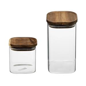 Secret de Gourmet Set van 6x keuken voorraadbussen/potten glas 0.6 en 1.0 Liter inhoud -
