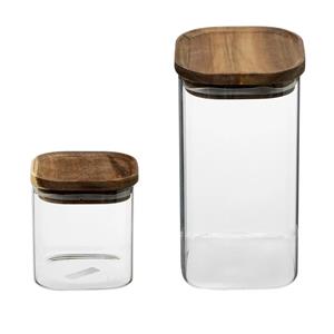 Secret de Gourmet Set van 6x keuken voorraadbussen/potten glas 0.6 en 1.3 Liter inhoud -