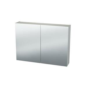 Nemo Spring Nebulo luxe spiegelkast - 90x65x17.8cm - 2 dubbelzijdige spiegeldeuren - glazen leggers - met stopcontact - zonder schakelaar - kleur: White Standard 20037056