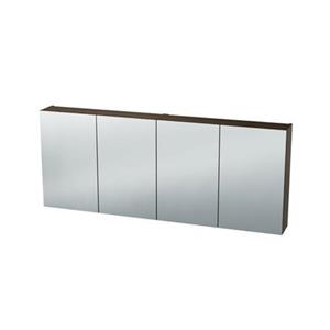 Nemo Spring Nebulo spiegelkast - 160x65x17.8cm - 4 deuren - glazen leggers - met stopcontact - zonder schakelaar - kleur: H3710 ST9 Carini Walnut Natur 20036999