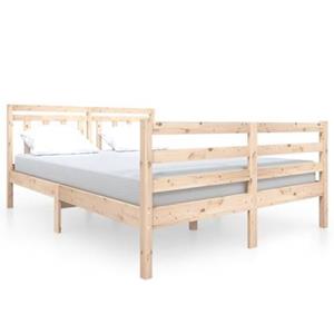 VidaXL Bedframe massief hout 140x190 cm