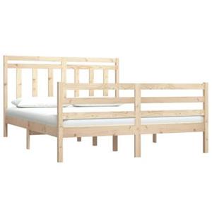 VidaXL Bedframe massief hout 140x190 cm