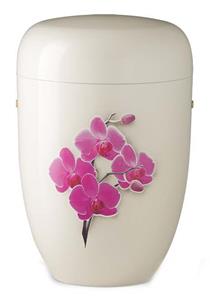 Urnwebshop Design Urn Roze Orchidee op Wit (4 liter)