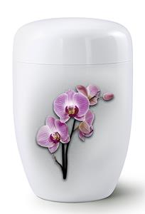 Urnwebshop Witte Design Urn Roze Orchidee (4 liter)