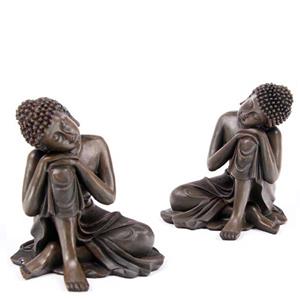 Urnwebshop Mini Slapende Indische Buddha Urnen Voordeelset Brons (0.3 liter)