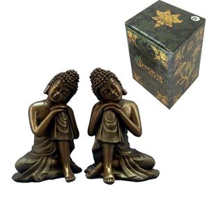 Urnwebshop XS Slapende Indische Buddha Urntjes Voordeelset Brons (0.1 liter)
