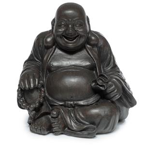 Urnwebshop Mini Happy Boeddha Urntje Brons Links (0.1 liter)