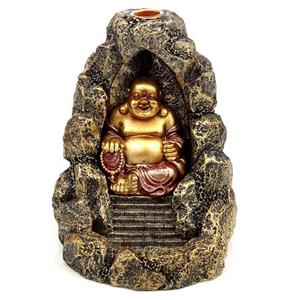 Urnwebshop Happy Boeddha Cave Urn, Backflow Wierookhouder (0.5 l.)
