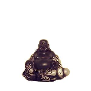 Urnwebshop Happy Boeddha Zwartzilver XS Miniurn (ca. 0.025 liter)