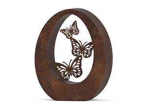 Urnwebshop Bronzen Oval Butterflies Duo Urn (7 liter)