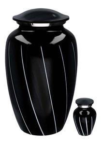 Urnwebshop Elegance Urnen Voordeelset Black White Stripes (3.6 liter)