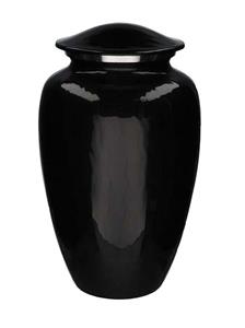 Urnwebshop Grote Elegance Urn Gemarmerd Zwart (3.5 liter)