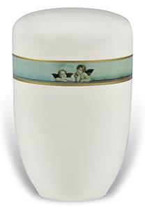Urnwebshop Design Urn met Decoratieband Cherubijnen (4 liter)