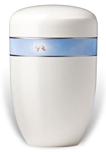 Urnwebshop Design Urn met Decoratieband Duiven (4 liter)