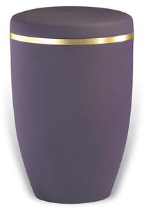 Urnwebshop Design Urn Violet met Gouden Sierrand (4.8 liter)