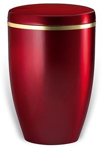 Urnwebshop Design Urn Bordeaux met Gouden Sierrand (4.8 liter)