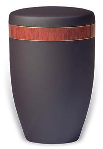 Urnwebshop Design Urn met Zebrawood houtnerf sierband (4 liter)