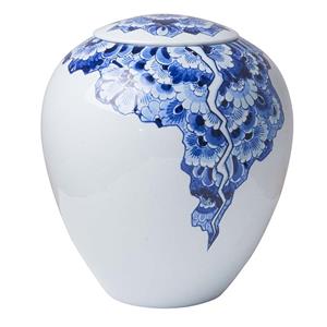 Urnwebshop Grote Bolle Vaas Urn Delfts Blauw Motief (3 liter)