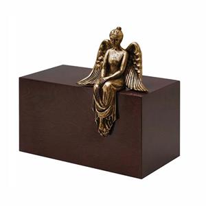 Urnwebshop Grote Design Urn Mediterende Engel Brons (4.8 liter)