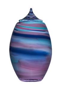 Urnwebshop Grote Glazen Urn Ymir Purpervuur (3.5 liter)