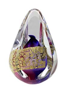 Urnwebshop Premium Kristalglazen 3D Traan Urn Gold (0.1 liter)