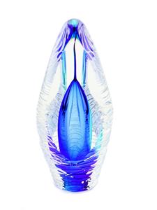 Urnwebshop Premium Kristalglazen 3D Traan Urn Spirit Glanz Blue (0.07 liter)