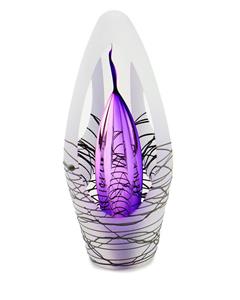Urnwebshop Premium Kristalglazen 3D Traan Urn Spirit Purple (0.07 liter)
