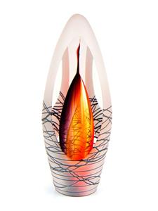 Urnwebshop Premium Kristalglazen 3D Traan Urn Spirit Red (0.07 liter)