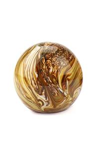Urnwebshop Kristalglazen Mini Bol Urn Elan Bulb marble Earth (0.1 liter)
