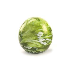 Urnwebshop Kristalglazen Mini Bol Urn Elan Bulb marble Green (0.1 liter)