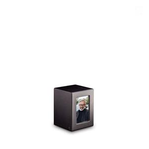 Urnwebshop Mini MDF Photobox Urn Antraciet (0.3 liter)