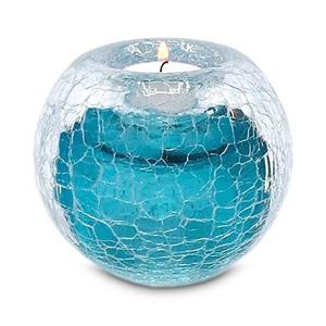 Urnwebshop Miniurn met Waxinelichtje Tiffany-Blue Krakele (0.09 liter)