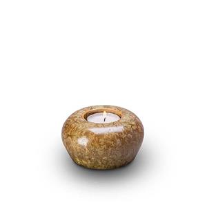 Urnwebshop Keramische Miniurn met Waxinelichtje Beige (0.05 liter)
