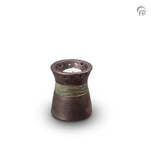 Urnwebshop Keramische Miniurn met Waxinelichtje Groen (0.15 liter)