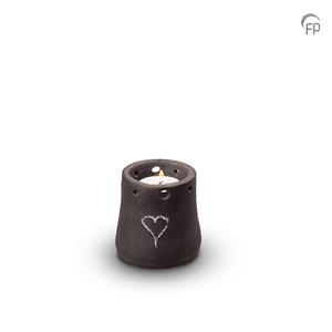 Urnwebshop Keramische Miniurn met Waxinelichtje, Beschrijfbaar (0.1 liter)
