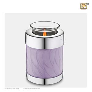 Urnwebshop Urn met Waxinelichtje Lavendel Gemarmerd (0.45 liter)