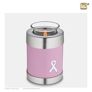 Urnwebshop Urn met Waxinelichtje Pink Ribbon (0.45 liter)