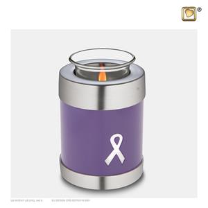 Urnwebshop Urn met Waxinelichtje Purple Ribbon (0.45 liter)