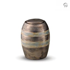 Urnwebshop Middelgrote Keramische Urn Bruin-Grijs (1.6 liter)