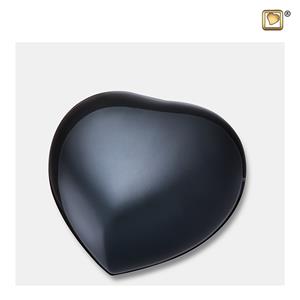 Urnwebshop Medium LoveUrns Hart Urn Shiny Black (0.4 liter)