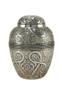 Urnwebshop Middelgrote Antique Silver Urn (1.3 liter)