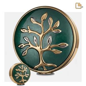 Urnwebshop Tree of Life Duourn Voordeelset Parelgroen, Goud (7.1 liter)