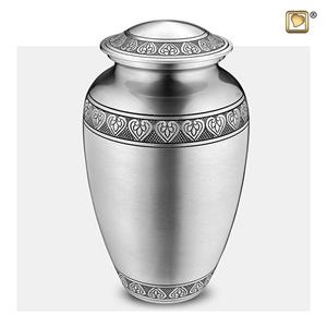 Urnwebshop Grote LoveUrns Urn Klassiek Geborsteld Tin (3.4 liter)