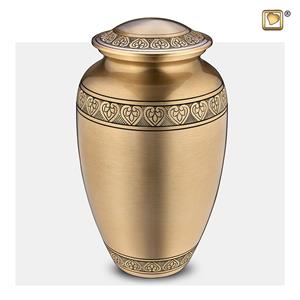 Urnwebshop Grote LoveUrns Urn Klassiek Geborsteld Goud (3.4 liter)