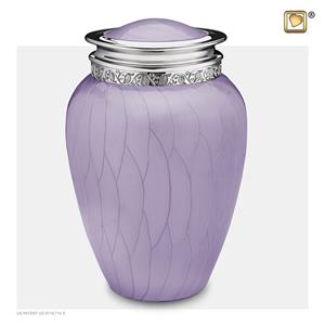 Urnwebshop Grote Blessing Urn Lavendel Gemarmerd, Zilver (3.9 liter)