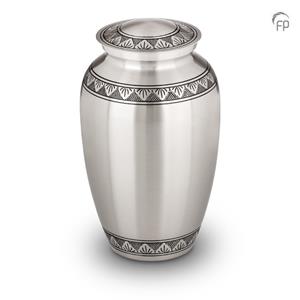 Urnwebshop Grote Messing Urn Klassiek Tin Bladerrand (3.2 liter)