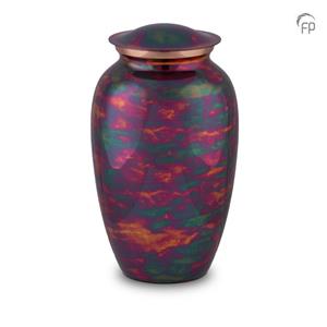 Urnwebshop Grote Messing Urn Raku Kopermat Look (3.2 liter)